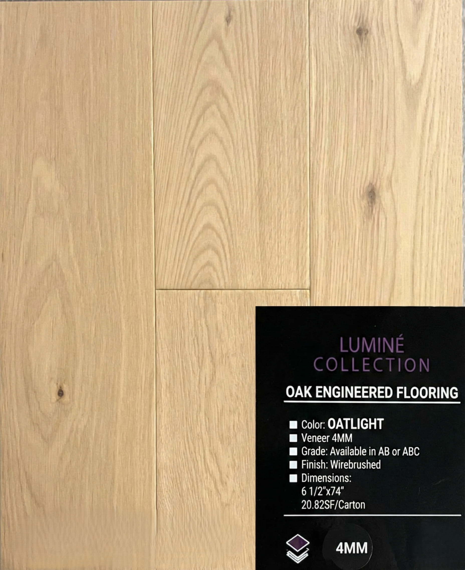 OatLight Oak Engineered Flooring - Luminé Collection
